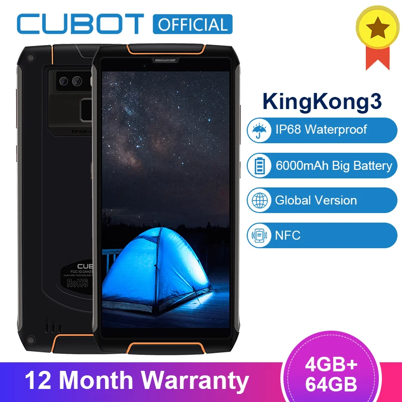 Чехол для Cubot Quest 5,5 ''HD+ IP68 Водонепроницаемый 4 GB 64 GB смартфон Android 9,0 MT6762 Восьмиядерный Поддержка Магнитный NFC пылезащитный чехол для мобильного телефона