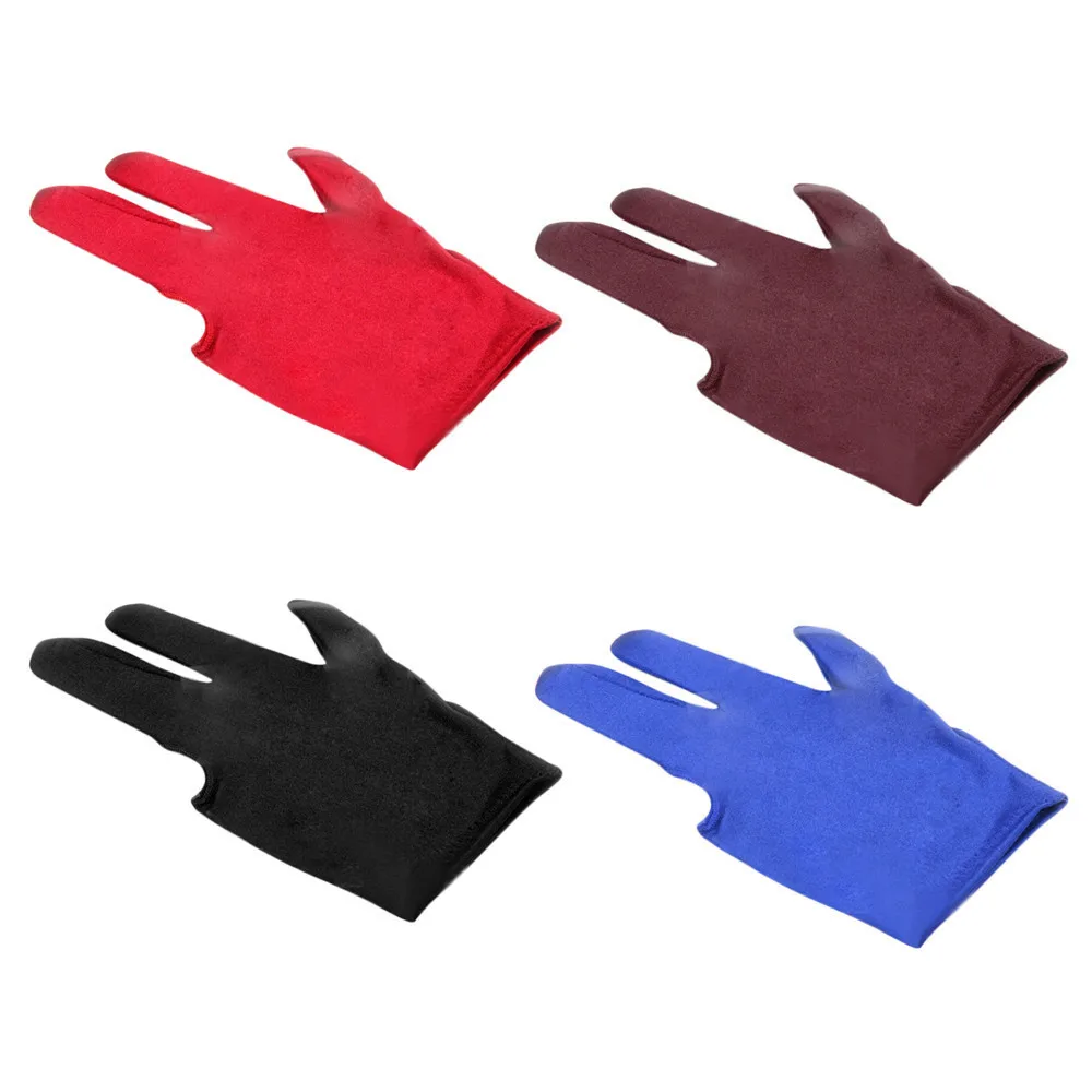 1 шт. спандекс кий для снукера бильярда перчатка бассейн левая рука открыть три