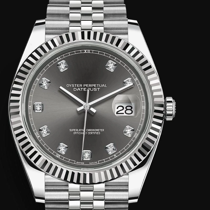 

Luxury Brand Black BLue Men's Automatic Mechanical Watch Daytona 126334 Stainless Steel Bracelet Diamonds Dial Best Version