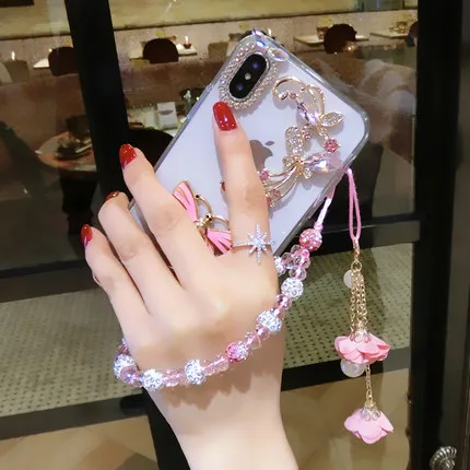 Роскошный чехол подставка с кольцом бабочкой и драгоценным камнем для iPhone 12 11 Pro