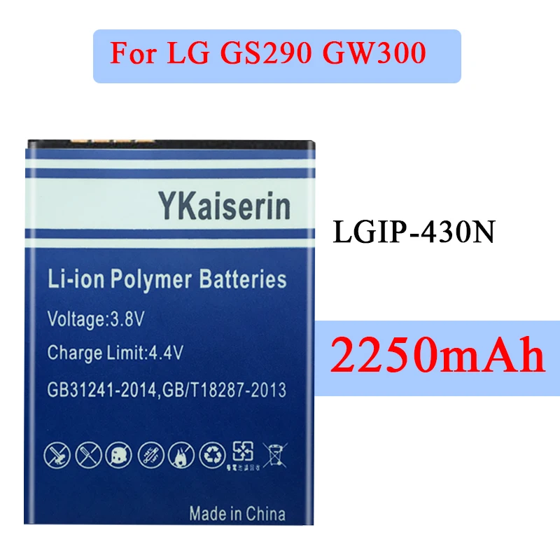 Для LG печенья свежий GS290 GW300 LX290 LX370 LGIP 430N MT375 GM360 LGIP430N 22500 мА/ч мобильный телефон