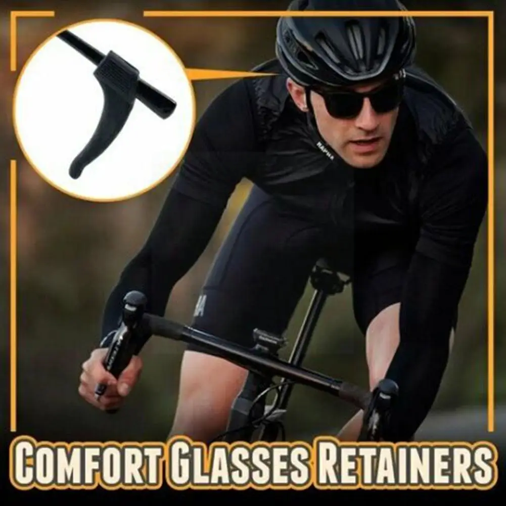 

1pair Cycling Glasses Non-slip Sleeve Silicone Glasses Cover Earmuffs Hypoallergenic Hooks Leg Sleeve Plate Ear Foot Non-sl E0m9