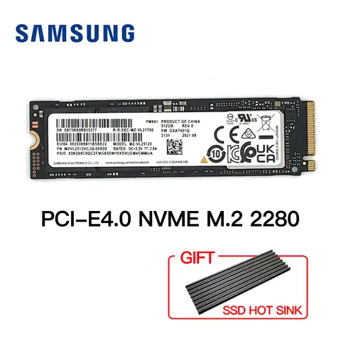 Внутренний твердотельный накопитель SAMSUNG SSD M.2 2280 PM9A1 256 ГБ 512 ГБ NVMe M.2 NVMe PCIe4.0 для ноутбука и настольного компьютера 1 ТБ