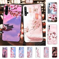 yndfcnb pink cherry blossom sakura phone case for huawei p30 40 20 10 8 9 lite pro plus psmart2019