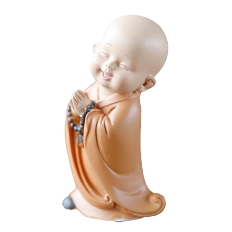 Статуэтка маленького монаха из смолы миниатюрная буддийская статуэтка