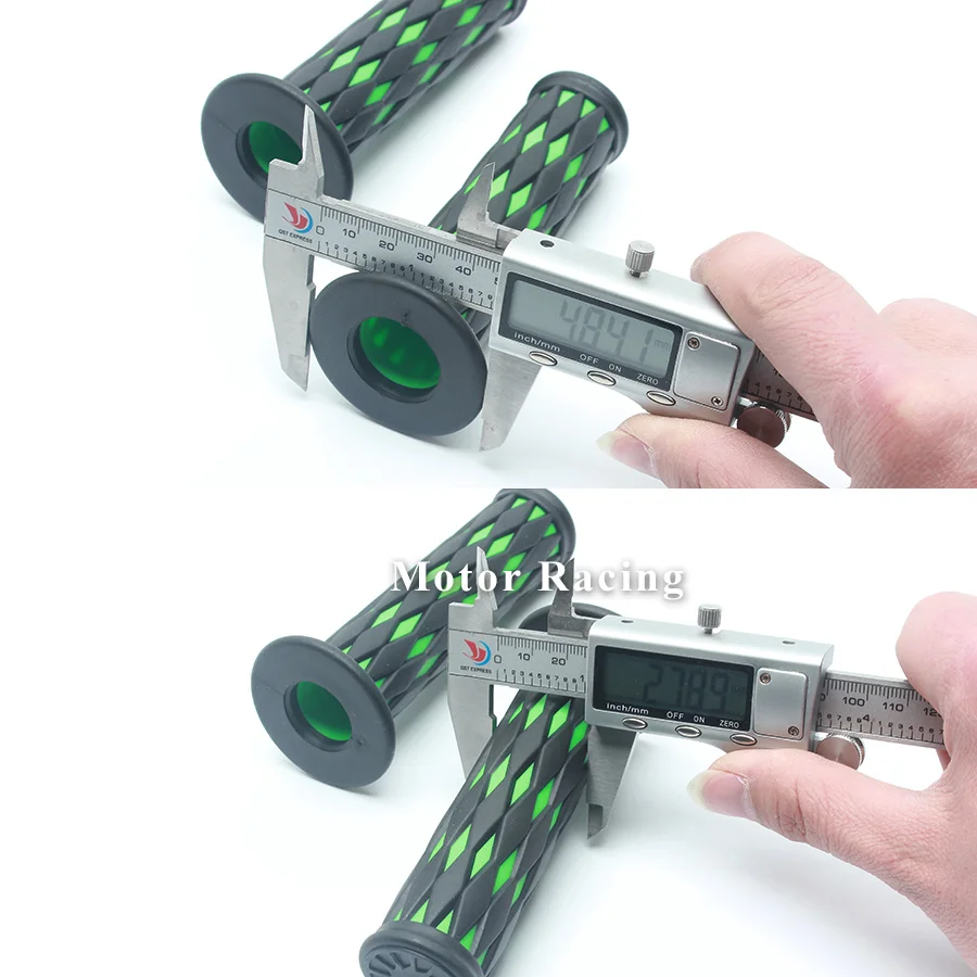 1pair Universal Motorcycle Hand Grips Rubber Handle Bar 7/8&quot 22mm for Honda KAWASAKI Yamaha Suzuki DUCATI KTM Vintage Cafe Racer |