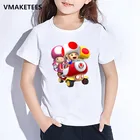 Детская летняя забавная футболка для девочек и мальчиков, Детская футболка с мультяшным принтом Super Captain Toad, милая повседневная детская одежда