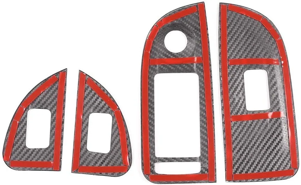 Стильные наклейки из углеродного волокна для кнопки переключения