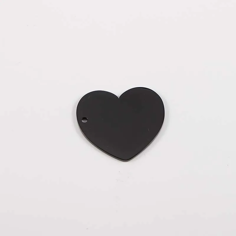 

Black Heart Charms Wholesale Connector Pendant Charm Stainless Steel Mirror Polished Charm 23*25mm Charms 5pcs/lot