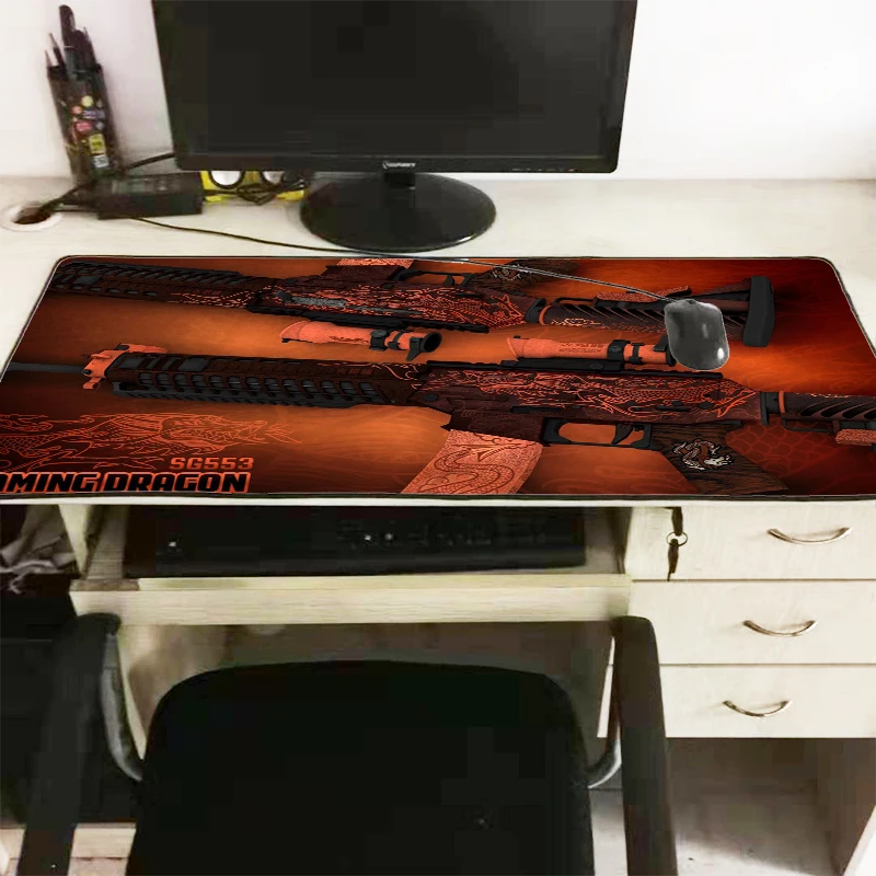 Большой рекламный коврик для мыши Yuzuoan CSGO AWP Longtong игровой автомат с закругленными