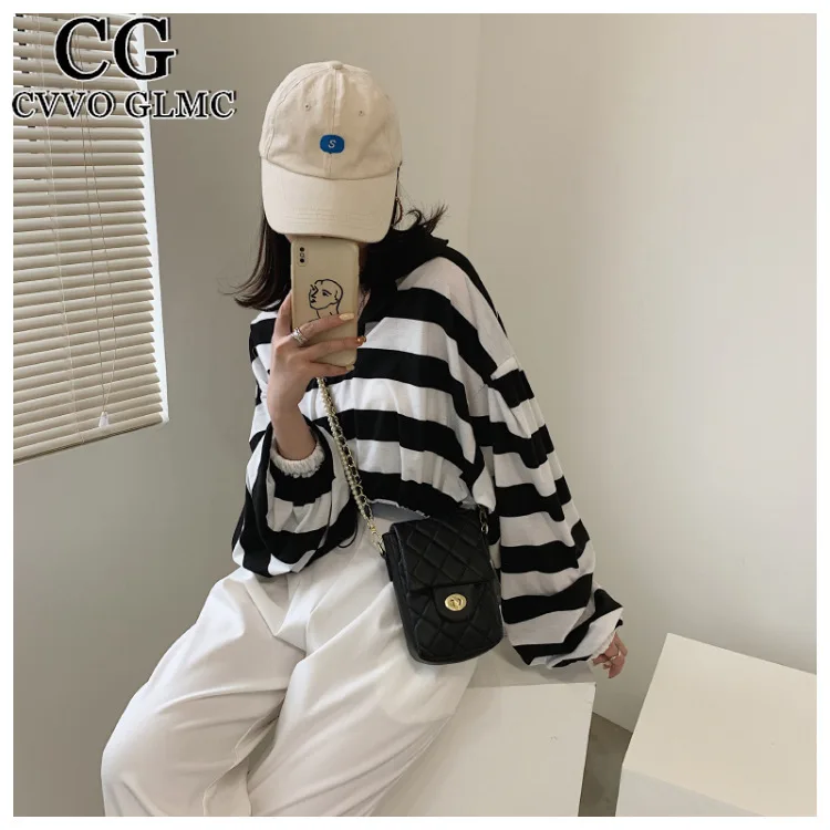 

Cvvo Glmc Pearl Chain Design PU Leather Mini Crossbody Bags for Women 2021 Summer Trendy Shoulder Handbags and Purses