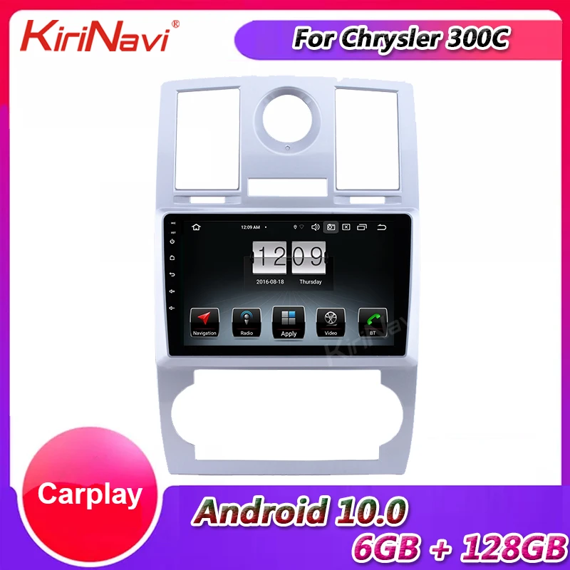 

KiriNavi 9-дюймовый сенсорный экран Android 10,0, автомобильное радио для автомобилей Chrysler 300C, автомобильный DVD, мультимедийный плеер, GPS, стерео 2004-2011