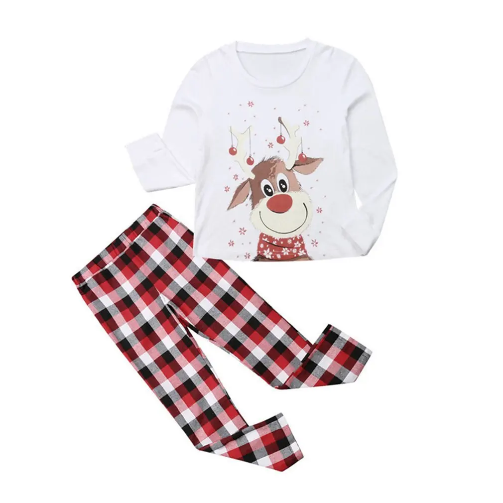 

Pajamas Set Long Sleeve Autumn And Winter Suit Christmas Elk Print Home Wear Pajamas High-quality Parent-child Homewear Set