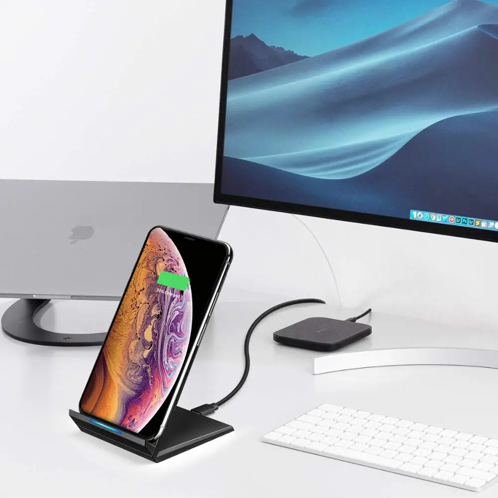 FDGAO 15 Вт QI Беспроводное зарядное устройство QC 3 0 Быстрая зарядка для iPhone 11 Pro XS XR X 8