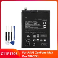 original replacement phone battery c11p1706 for asus zenfone max pro zb602kl genuine rechargable batteries 5000mah with tools