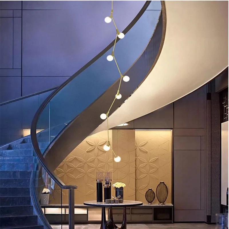 Креативная лоза люстра для виллы лестницы Потолочная подвесная освещение отеля