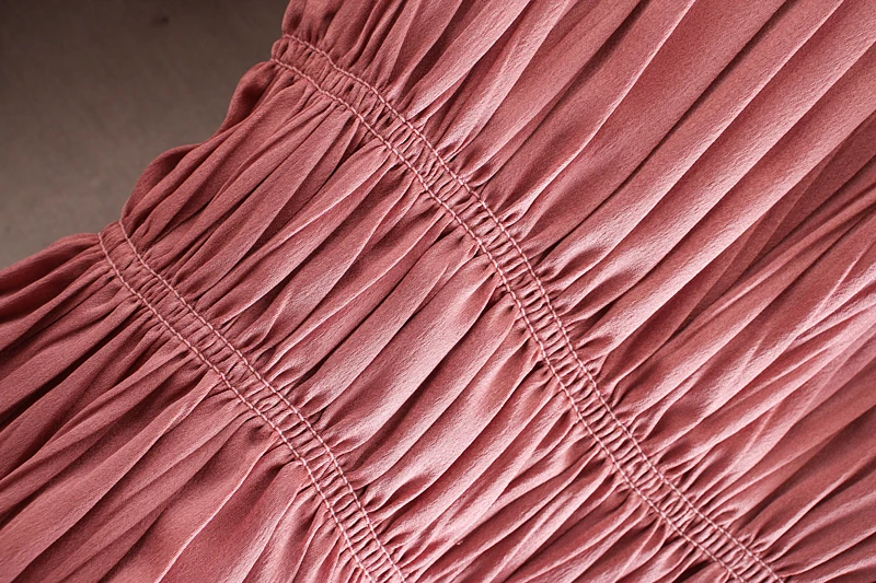 Стильная женская блузка весна 2020 новая мода сморщенные Атласные Рубашки