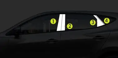 Middle Pillar Для hyundai IX35 2010- автомобильный корпус палка из нержавеющей стали Стекло окно украшение столб средняя колонна полоса отделка панели полосы пленки - Цвет: Middle Pillar