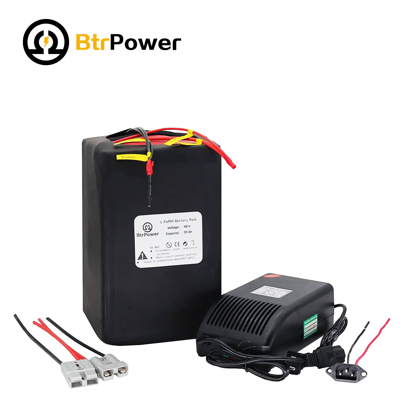 

48V 30A Lithium Battery Pack 12 V LiFePO4 Battery with 50A BMS Perfect for RV Power Outage Emergency Bicycle Battery
