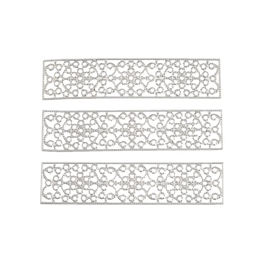 Бесплатная доставка 15 шт. прямоугольные филигранные цветочные обертки разъемы