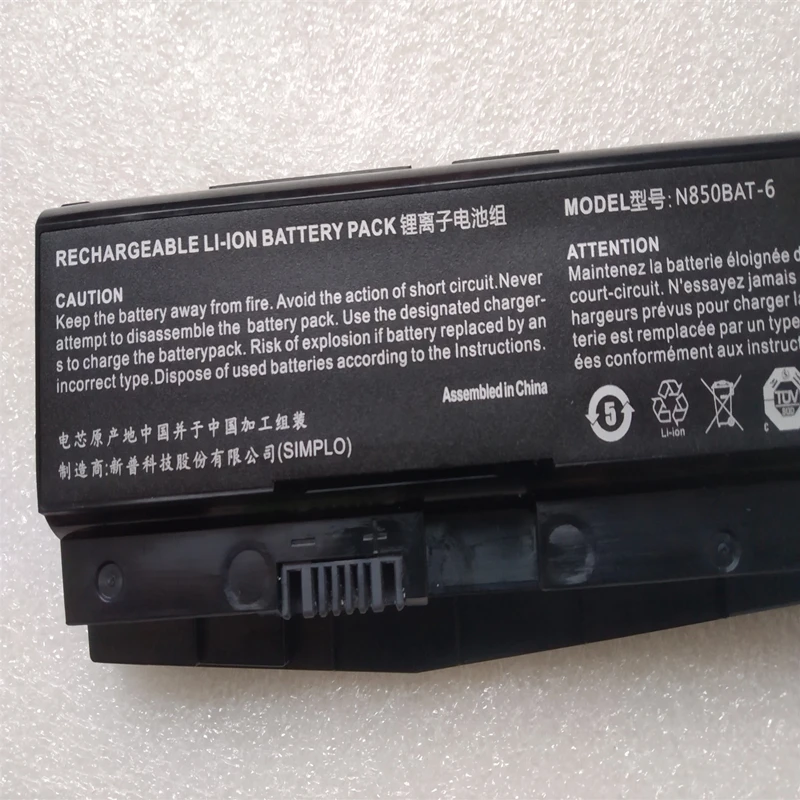 Фото N850BAT-6 6-87-N850S-4C41 Аккумулятор для Clevo N850HC N850HJ1 N850HK1 N850HN N870HC N870HJ1 N870HK T58-TiX Z6-Kp5Gt Z7M Kp7G1 KP7GZ №3