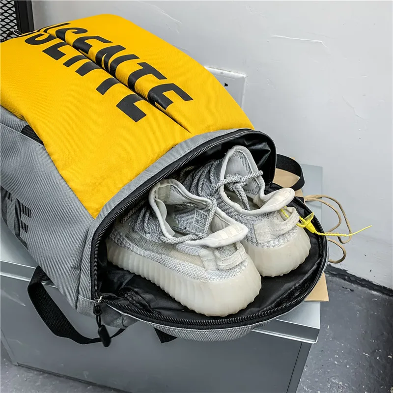 

2021 Large Capacity Yoga Fitness Bag Dry Wet Separation Swimming Bag with Shoe Compartment Fashion Backpack Y046