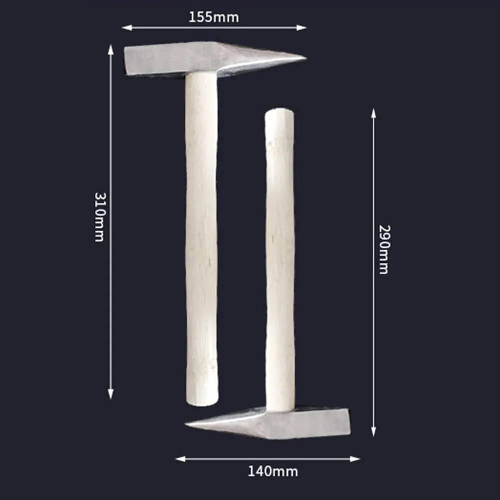 

1pc Welding Hammer 2size Carbon Steel Slag Hammer With Wooden Handle Electric Welding Slag Pointed Hammer Soldering Accessories