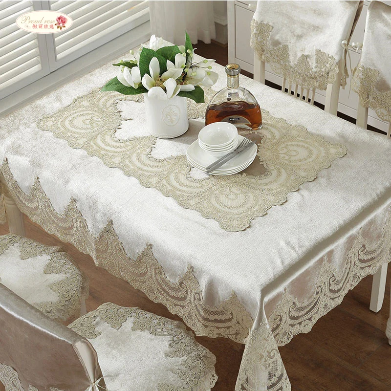 Роскошная скатерть для стола стула с гордой розой в европейском стиле кружевная