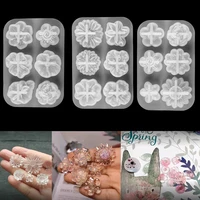 1pcs crystal silicone flower mold daisy uv epoxy resin casting mould flower resin charms molds for diy mould jewelry making tool