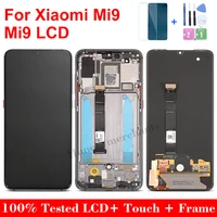 6 39amoled original lcd for xiaomi mi 9 lcd display touch screen digitizer assembly with frame for xiaomi mi9 m1902f1g lcd