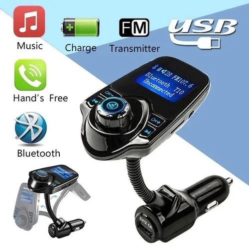 

Bluetooth FM Transmitter USB Car Charger Wireless Car Kit with 3.5mm Audio Port, TF Card Slot 1.44 Inches Screen car accessories