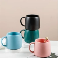 ceramic mug marble simple color glaze cups with handle nordic style household water milk coffee breakfast cup drinkware gift mug
