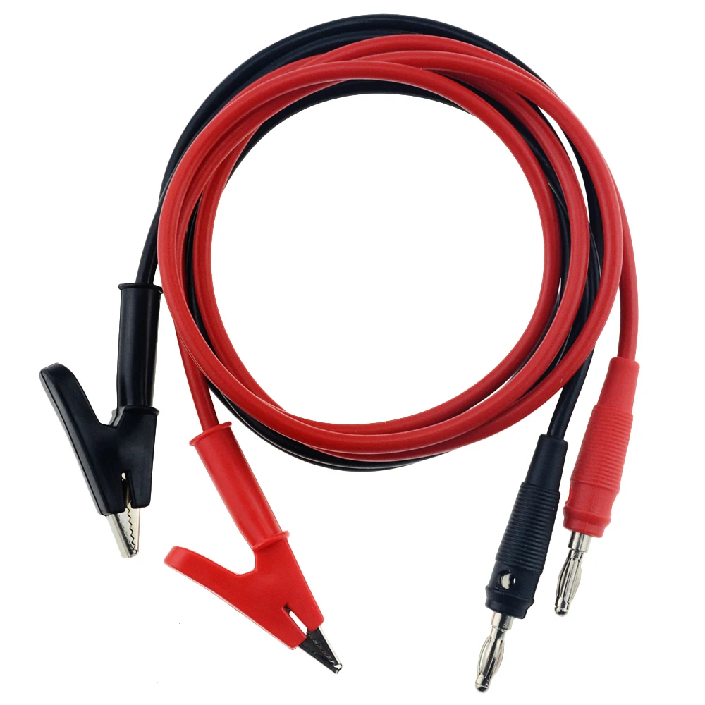 1 шт. силиконовый кабель с зажимом типа крокодил 4 мм|Щипковые зажимы| |