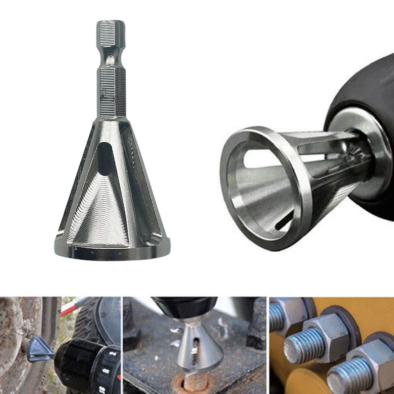 

2pcs Set Chamfer Tool Bit Attachment Accessory Cr12MoV Steel For Chuck Drills