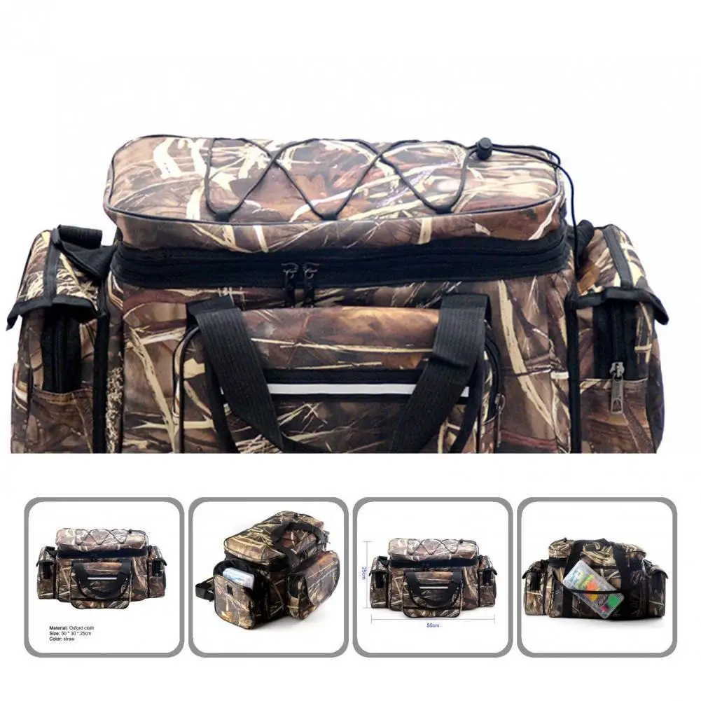 

Adjustable Straw Color Multifunctional Fishing Single Shoulder Bags for Angling