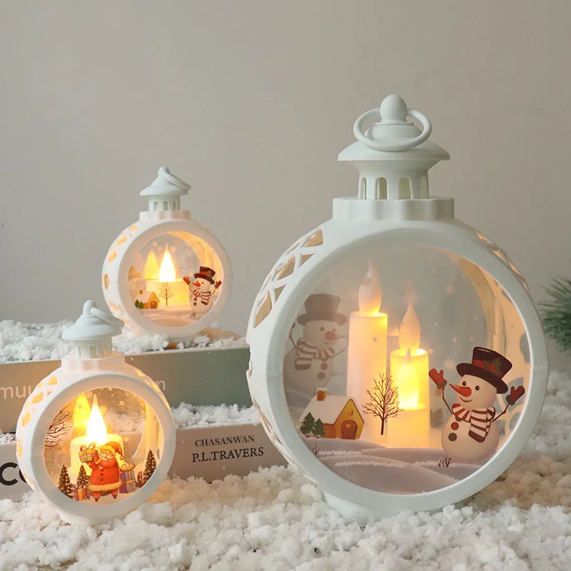 

Santa Claus Snowman Lantern Light Merry Christmas Decorations for Home Christmas Tree Ornaments Xmas Gifts New Year Decor Navida