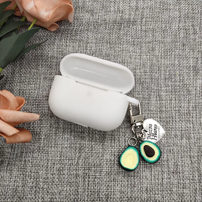Силиконовый чехол для ключей Airpods pro с авокадо защитный 3 милые аксессуары
