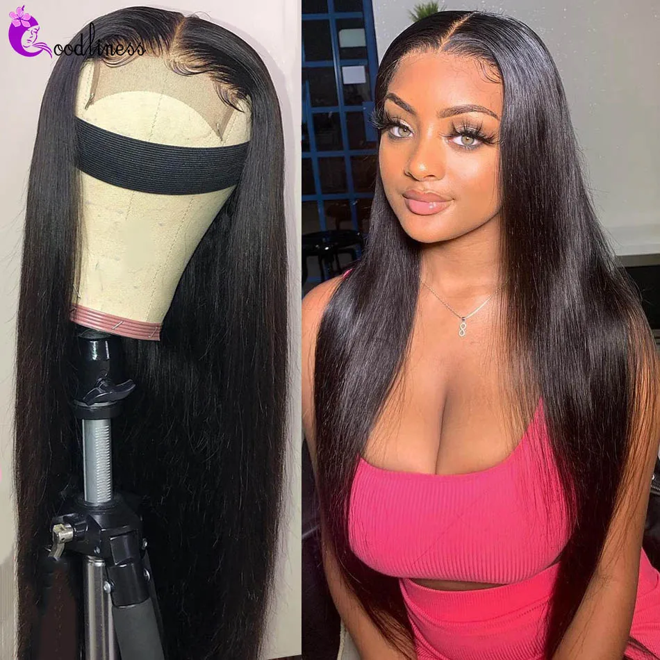 

Glueless 30 32 Inch 13x4 Straight Lace Front Wig Brazilian Straight Closure Wig Transparent Lace Frontal Straight Wig PrePlucked