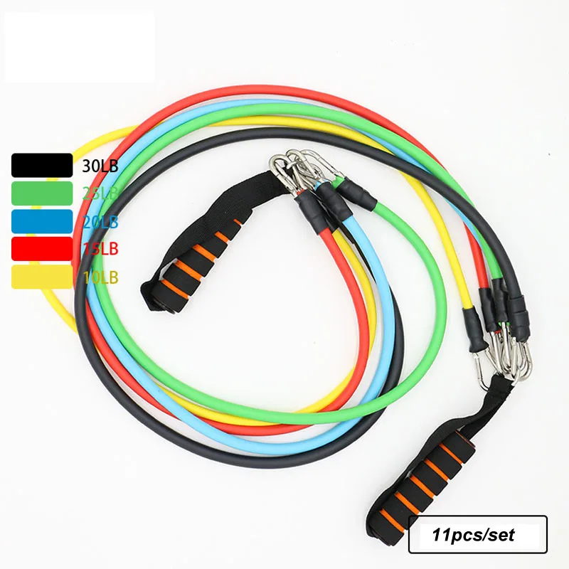 11 шт./компл. Резистентные резинки тренировочная трубка для тренировок резиновые