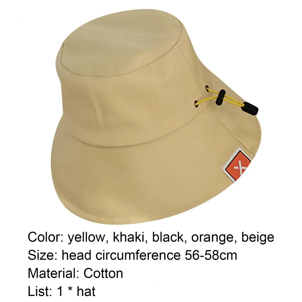 

Bucket Hat Wide Brim Adjustable Cotton Summer Fisherman Headwear for Beach