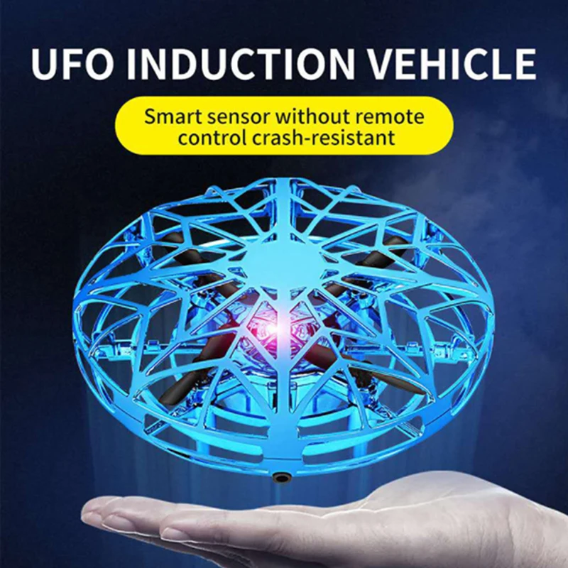 Мини вертолет с дистанционным управлением НЛО Дрон самолёт ручным датчиком