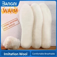 3angni unisex thermal insoles for shoes winter snow boots pad imitation wool warm insoles heated insert cushion