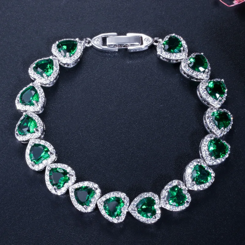 

Exquisite AAA Zircon Bracelet Sterling Silver S925 Gemstone Bracelet Sapphire Emerald Luxury Jewelry