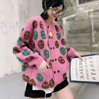 knitted cardigan 2021 autumn winter new loose large fashionable sweater womens coat