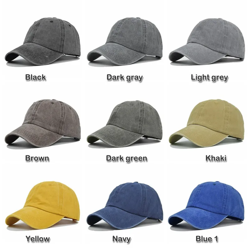 Оригинальные мужские винтажные потертые регулируемые хлопковые головные уборы