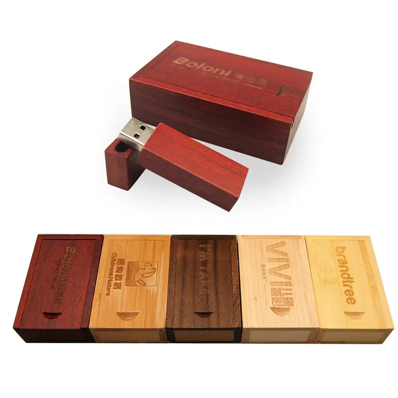 Высокоскоростной USB 2 0 индивидуальный Логотип Деревянный Usb + Подарочная коробка