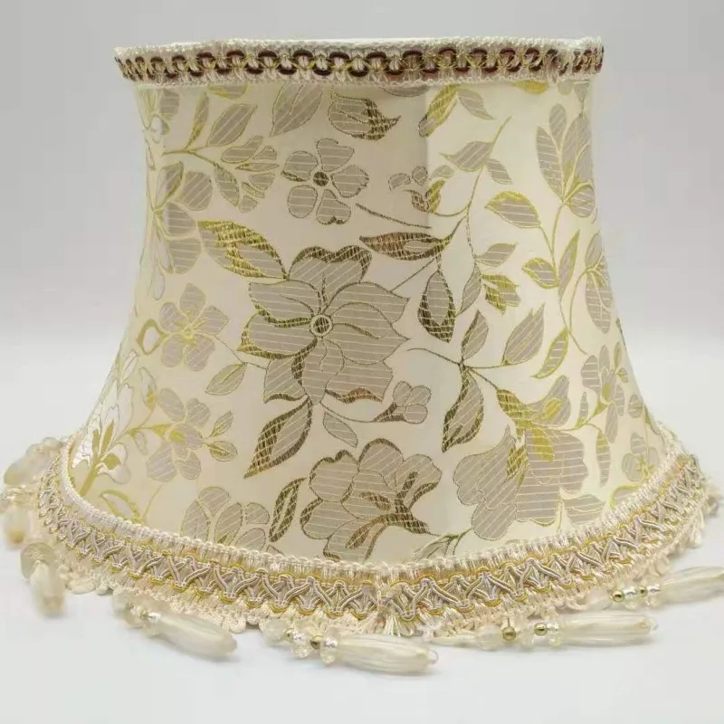E27 диаметр 30 см абажур для настольных ламп с золотым принтом ткань круглый