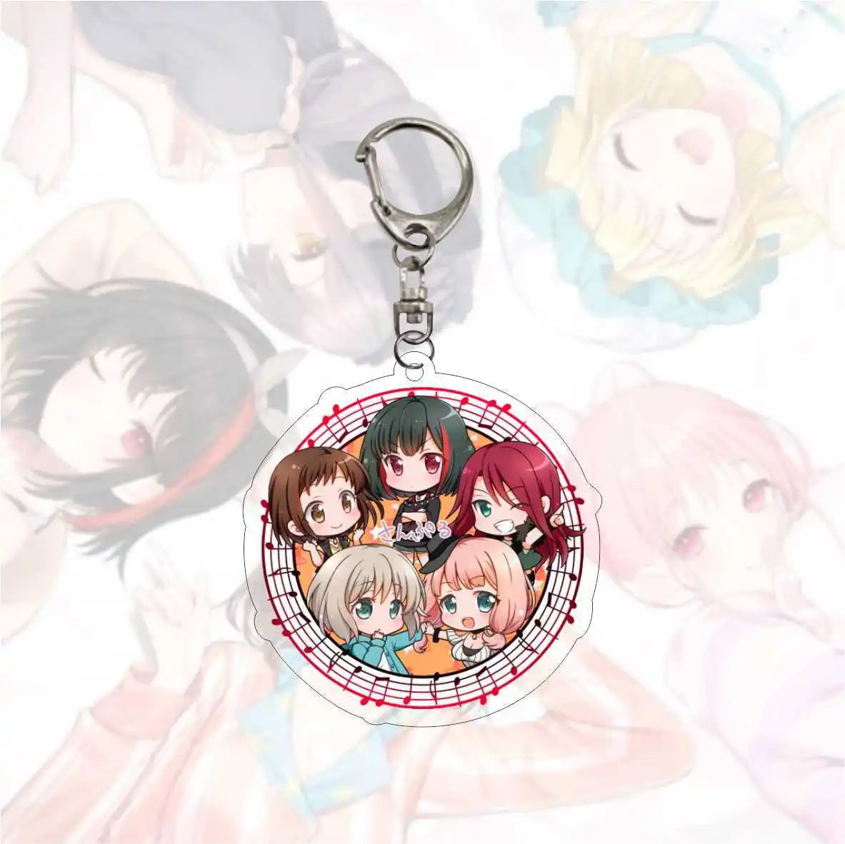 Взгляд! Брелок Toyama Kasumi Ran Mitake милые цифры акриловый брелок кольцо держатель