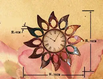 76 см большие ретро цифровые металлические настенные часы домашний декор