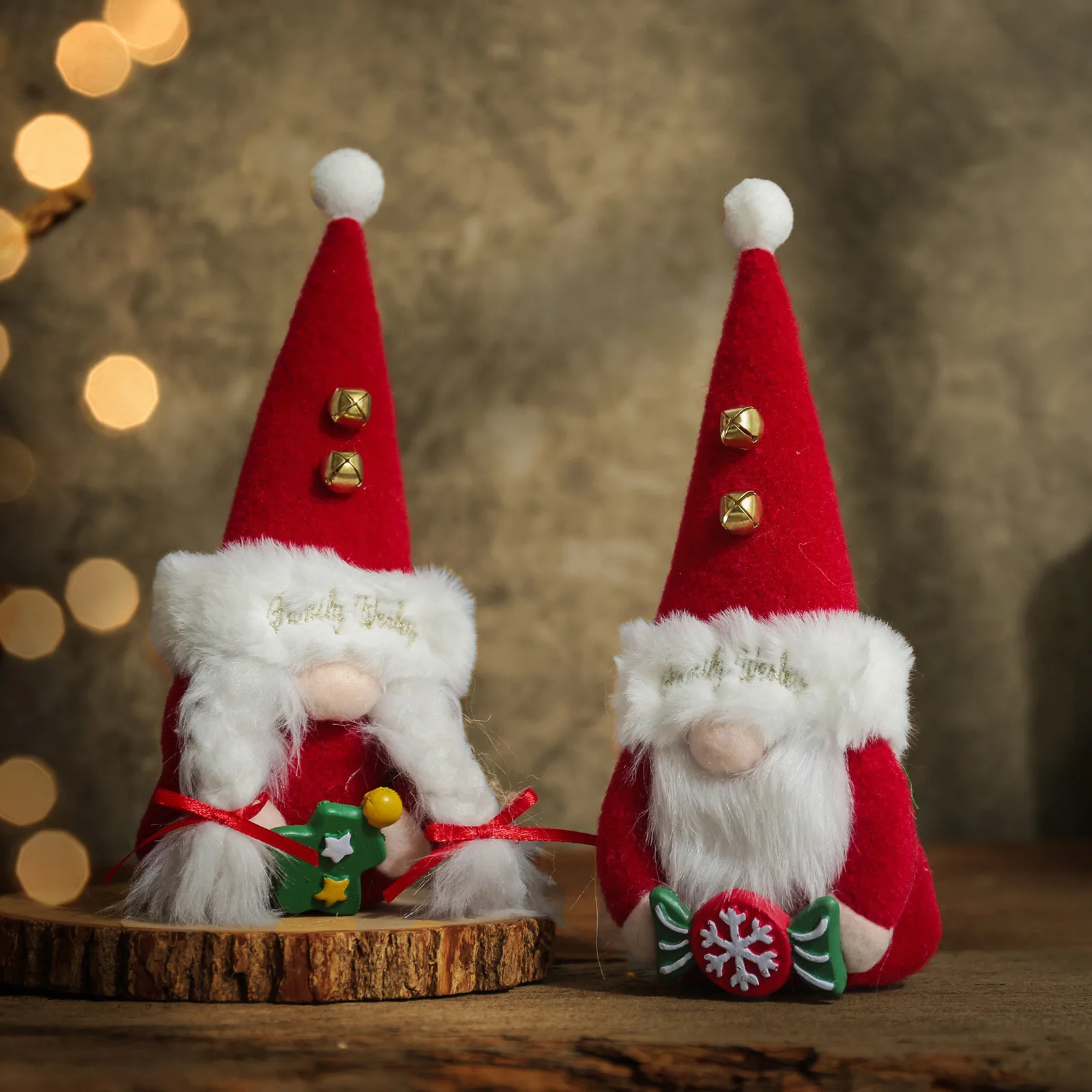 

Рождественская безликая гнома, Санта, рождественская елка, подвесное украшение, кукла, украшение для дома с новым годом 2022, рождественские у...